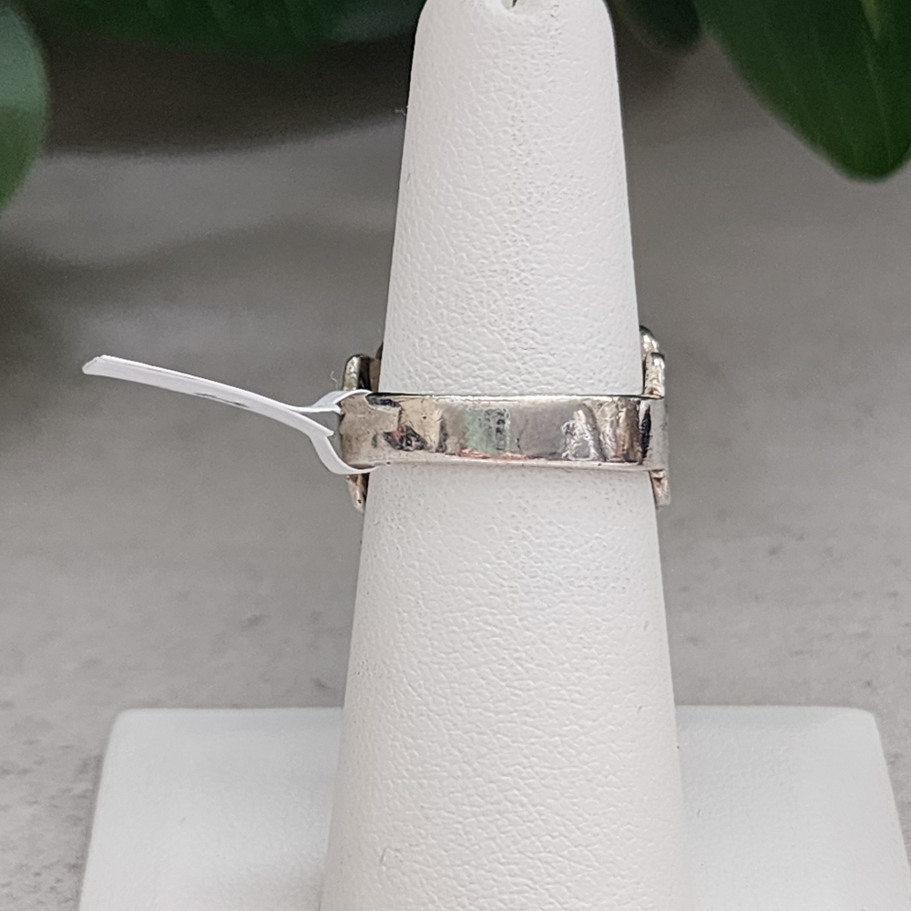 Taxco Sterling Silver & Turquoise Ring Size 7 - Picture 5 of 12